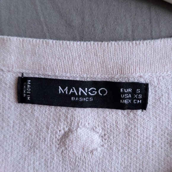 Mango Pastel Pink Crewneck Textured Pullover (XS) - Picture 5 of 9